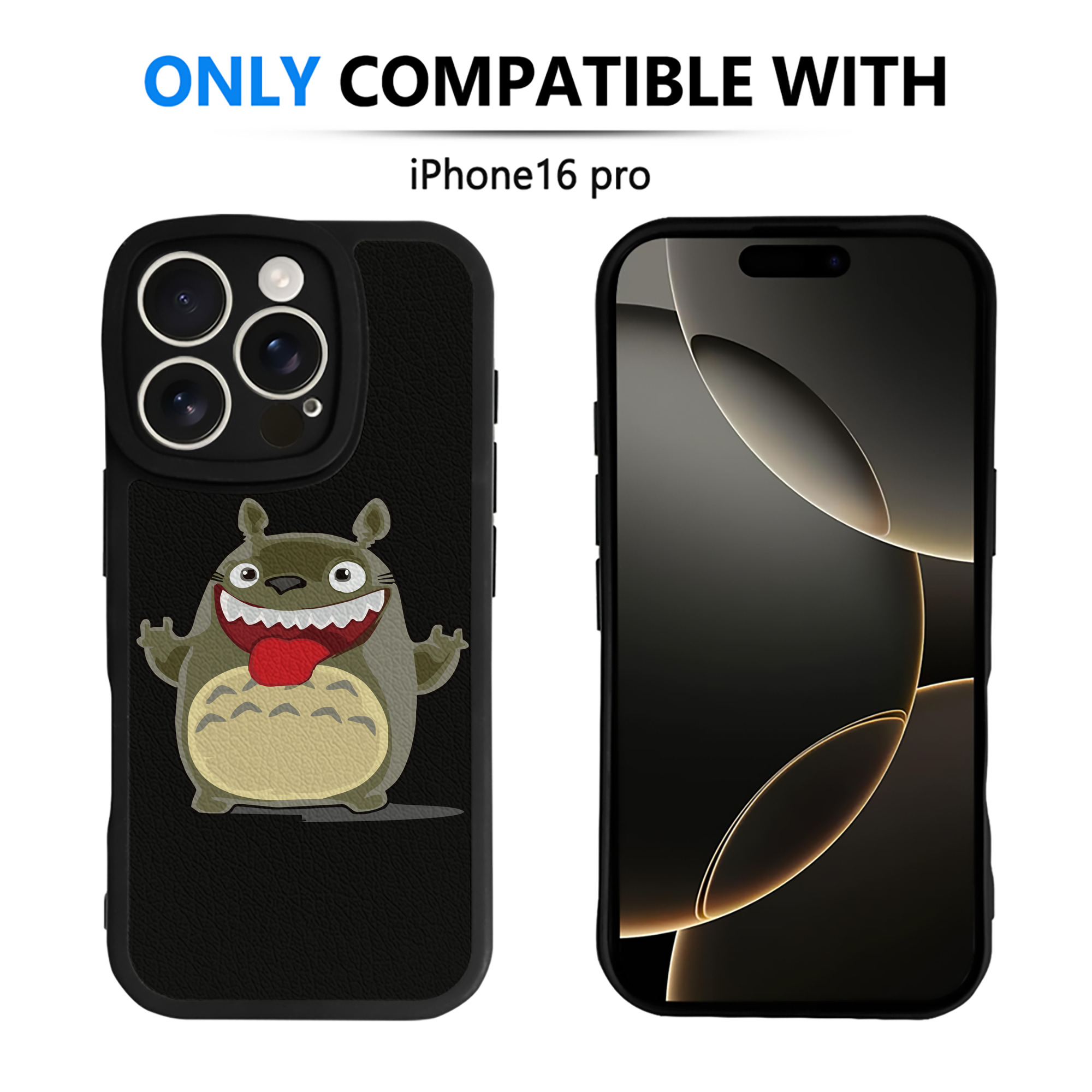 （画像用） となりのトトロ 草壁メイ 草壁サツキ My Neighbor Totoro Satsuki Kusakabe Mei Kusakabe 【iPhone 16シリーズ対応】シリコンスマホケース（レザー調） 材質：シリコン